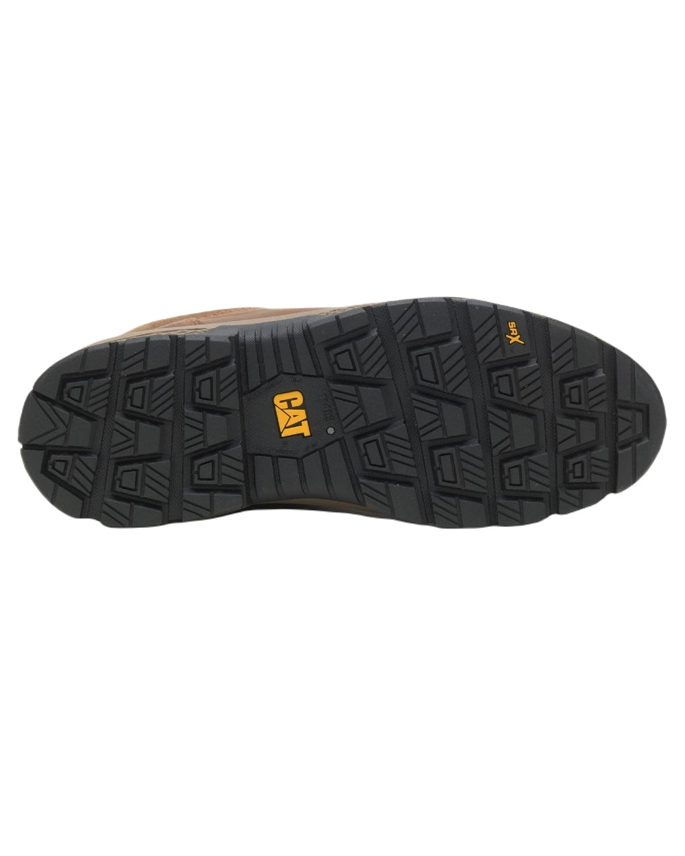 Pyramid Coloured Caterpillar Exposition 4.5 Safety Boots on White Background
