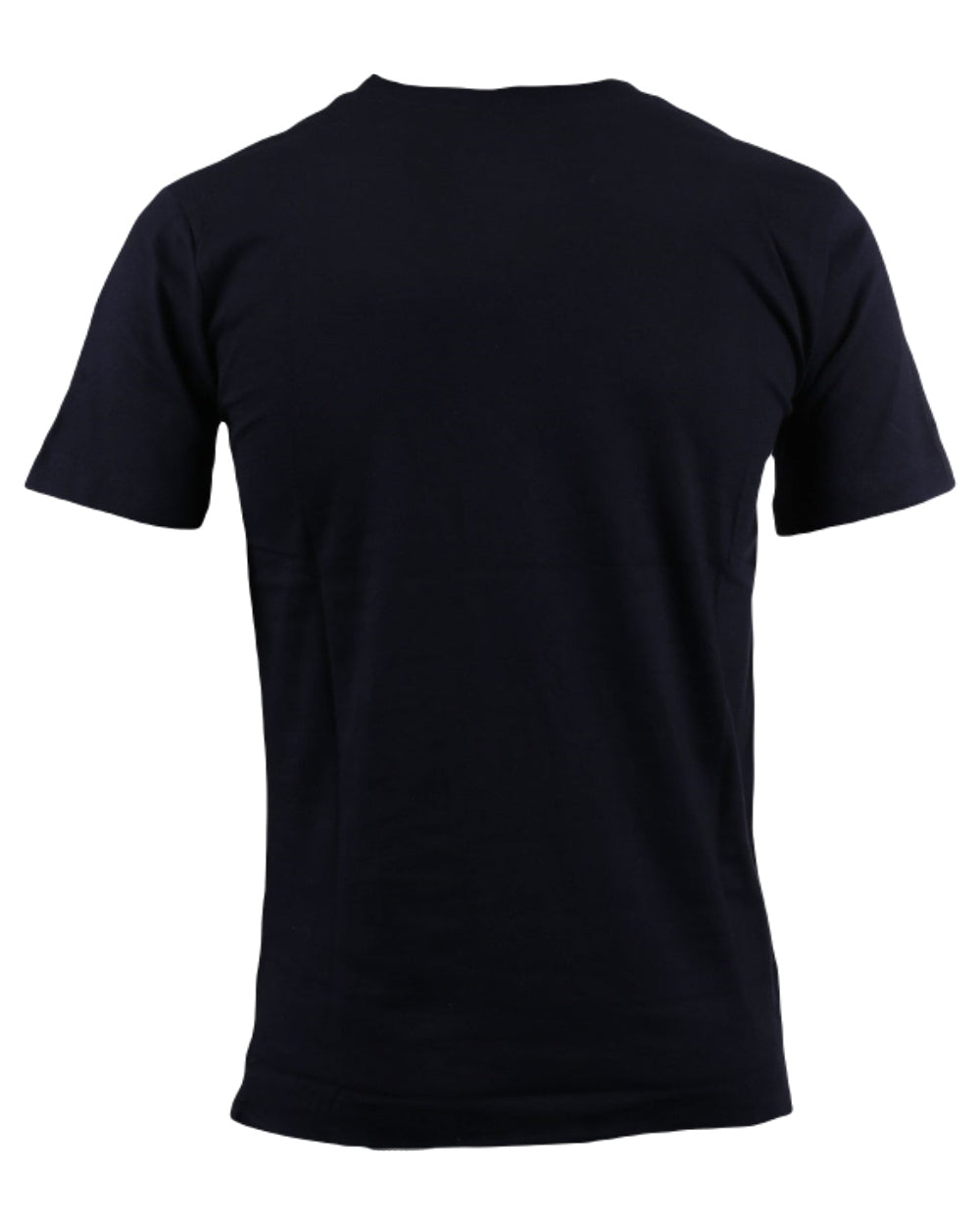 Black Coloured Caterpillar Mens Heavy Duty T-Shirt on White Background
