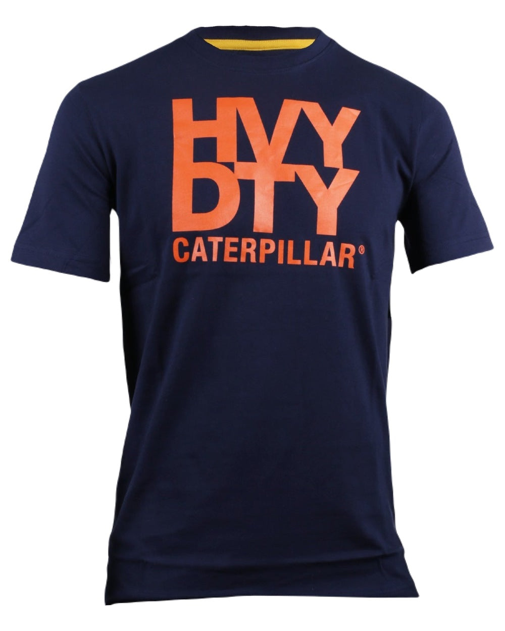 Eclipse Coloured Caterpillar Mens Heavy Duty T-Shirt on White Background
