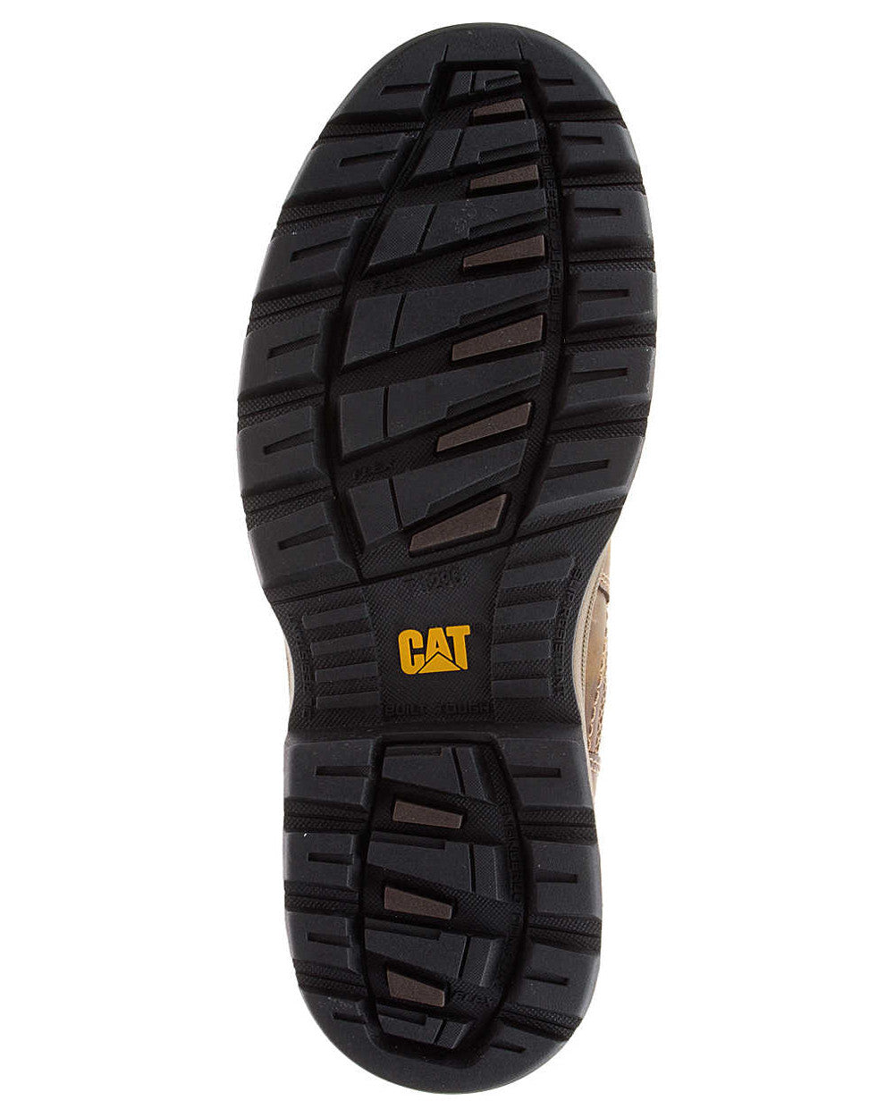 Dark Beige Coloured Caterpillar Pelton S1P Safety Boot On A White Background