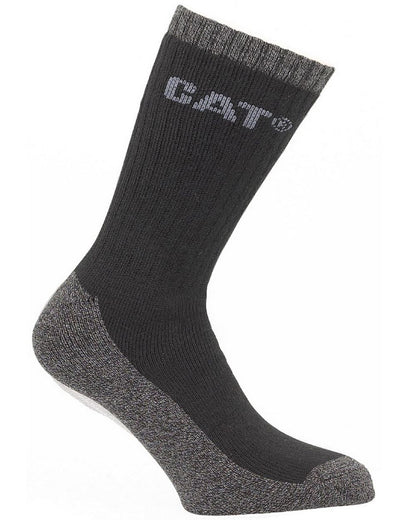 Grey Black Coloured Caterpillar Thermo Socks 2 Pair Pack On A White Background