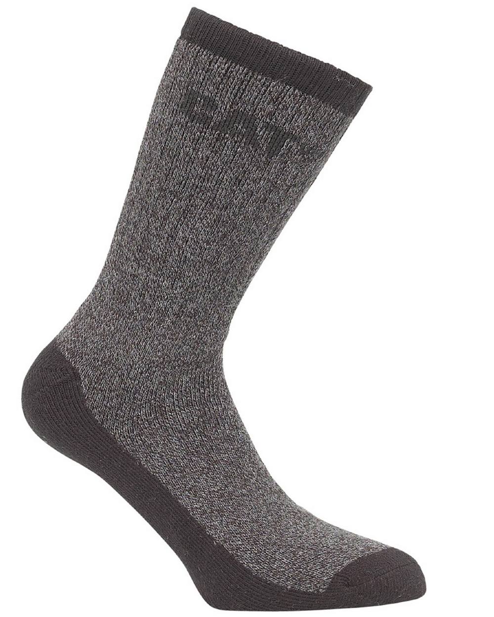 Grey Black Coloured Caterpillar Thermo Socks 2 Pair Pack On A White Background