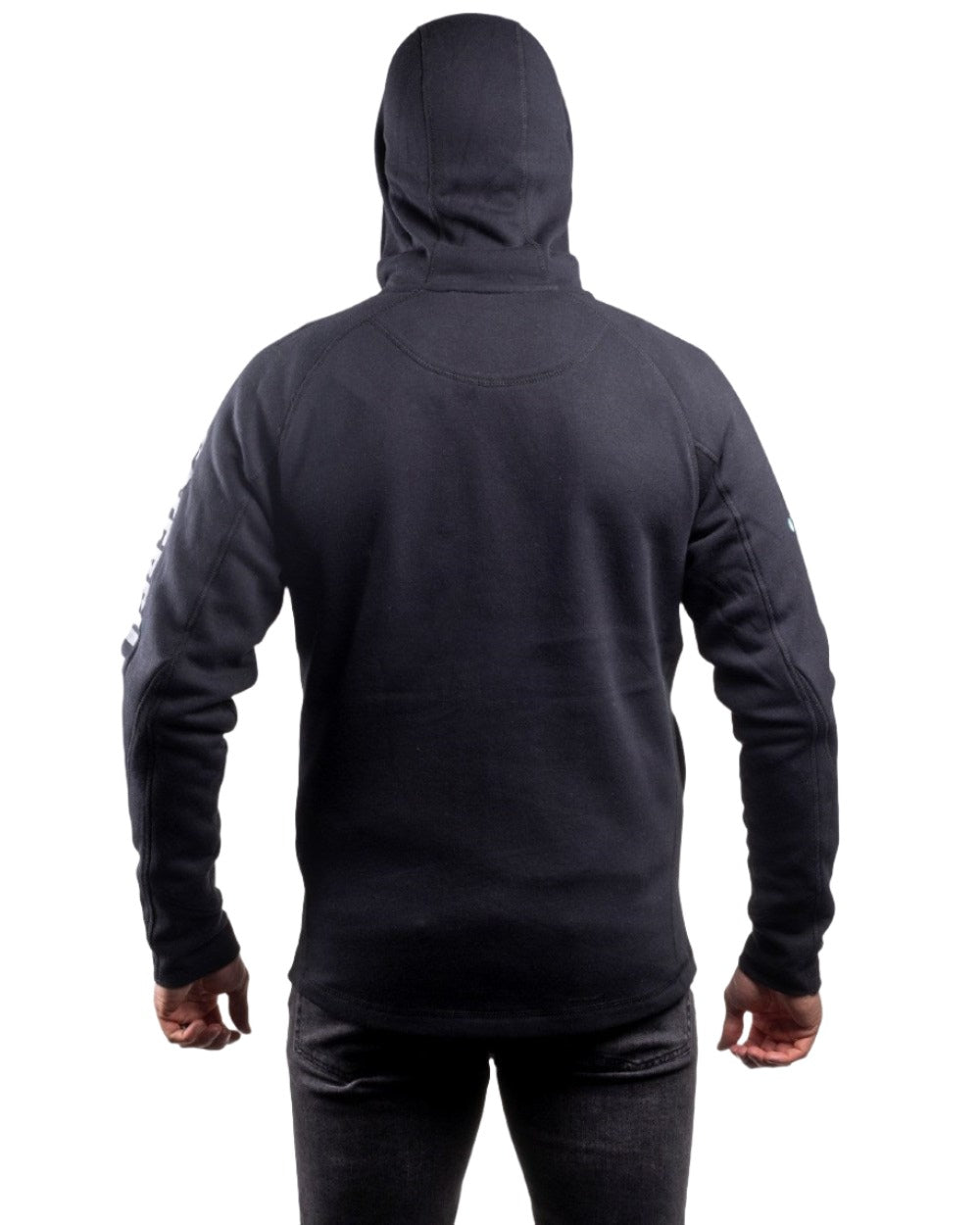 Black Coloured Caterpillar Viraloff Hooded Sweatshirt On A White Background 