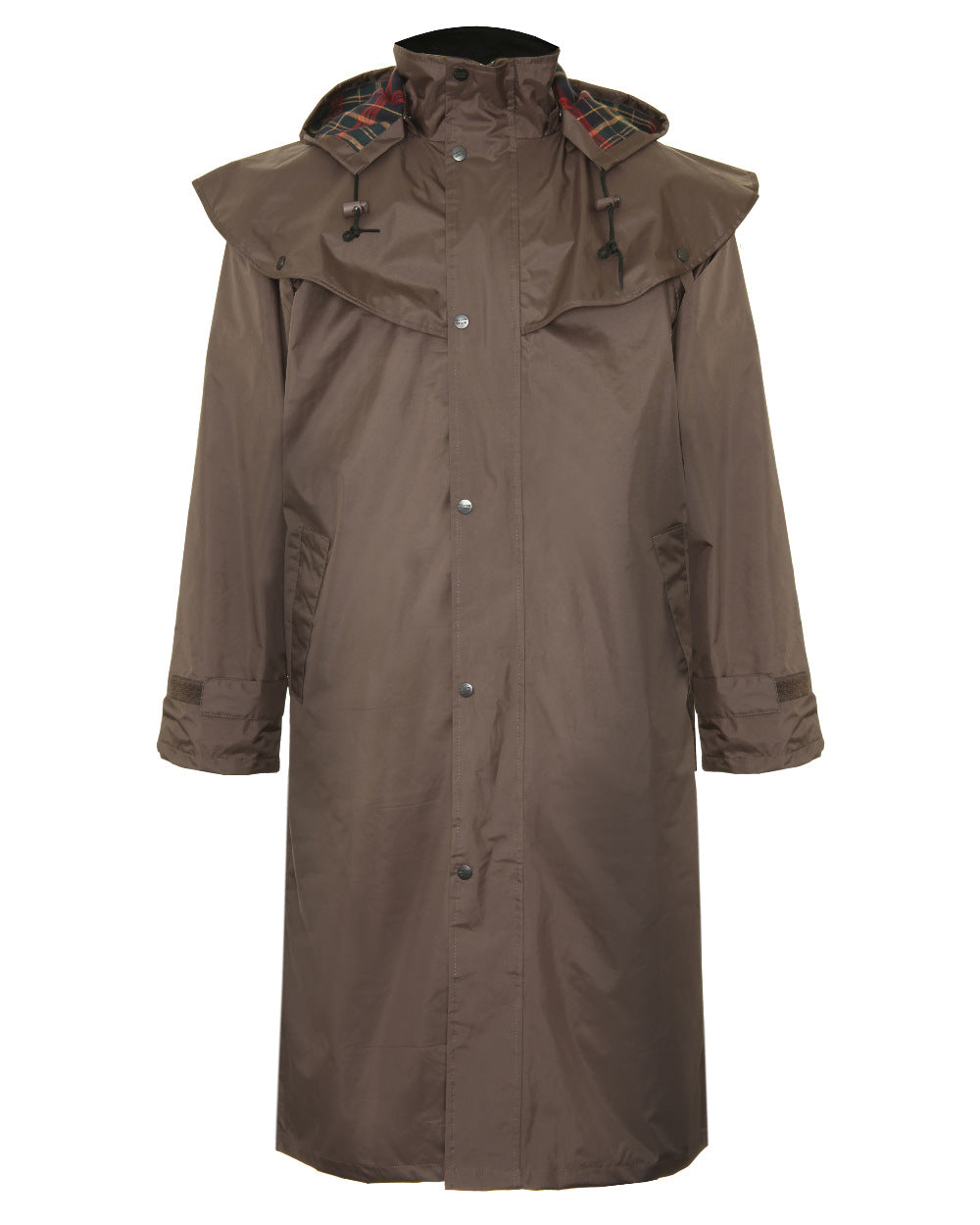 Brown Coloured Champion Highgrove Long Waterproof Coat On A White Background 