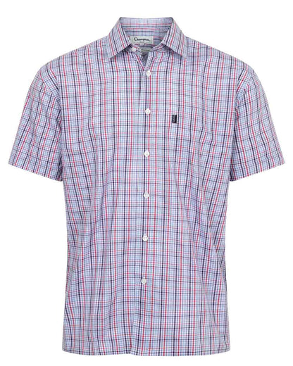 Red Coloured Champion Poole Short Sleeve Shirt On A White Background 