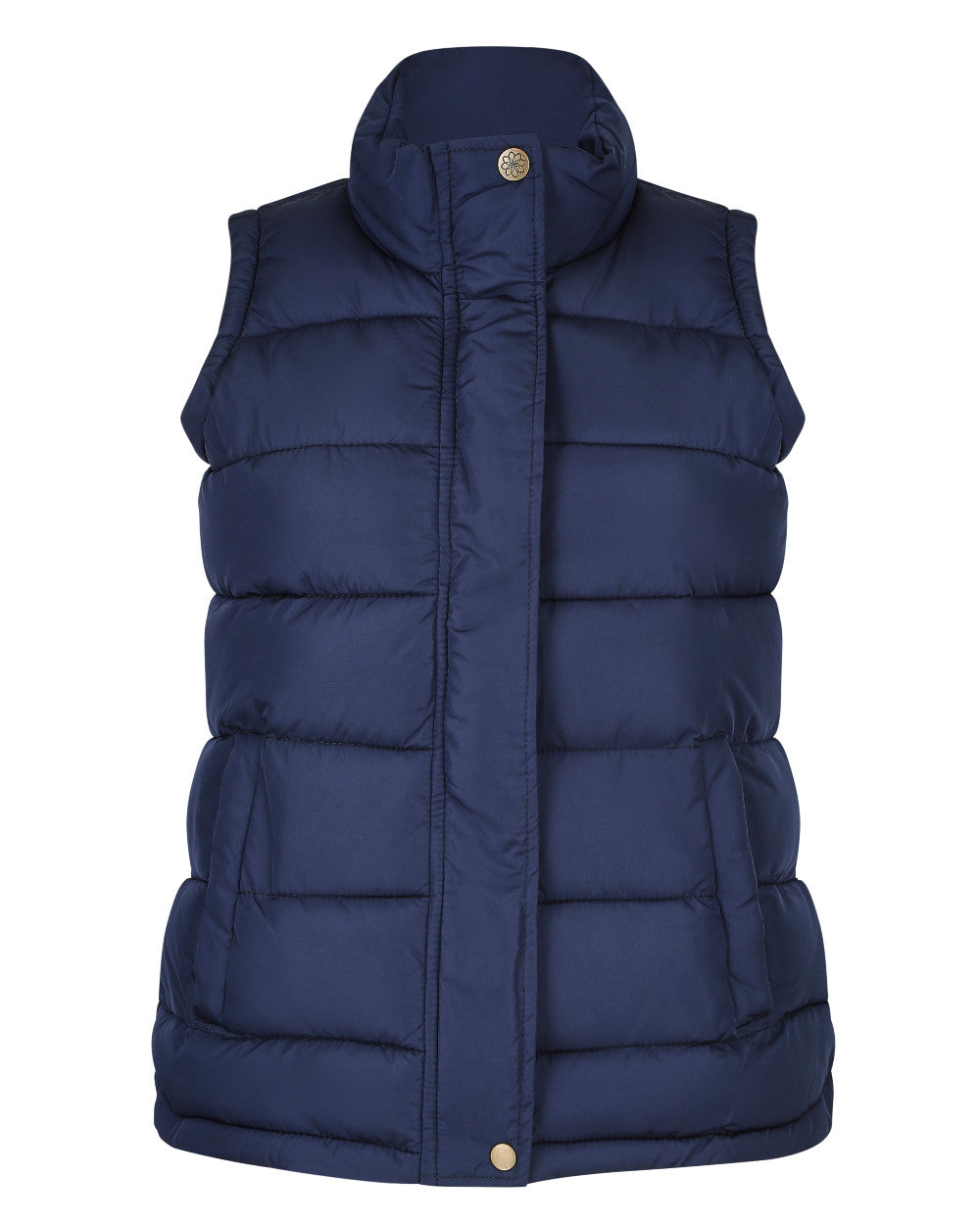 Navy Coloured Champion Vermont Ladies Quilted Gilet On A  White Background 