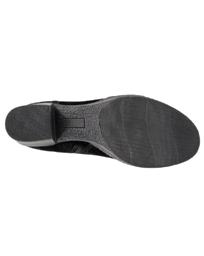 Black Coloured Cipriata Womens Alessina Gusset Inside Zip Ankle Boots on White Background
