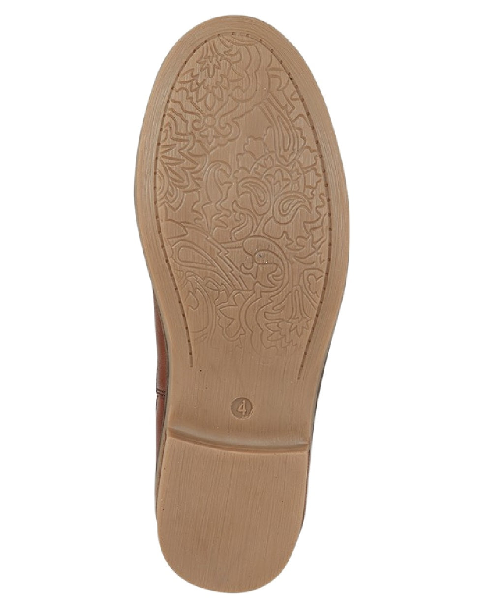 Cognac Tan Coloured Cipriata Womens Alexandra Twin Gusset Ankle Boots on White Background
