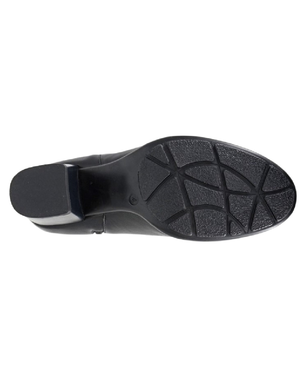 Black Coloured Cipriata Womens Cleope Twin Zip Pull On Ankle Boots on White Background
