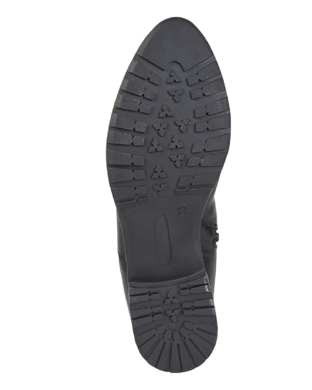 Black Coloured Cipriata Womens Silvia Elasticated Calf Inside Zip High Leg Boots on White Background
