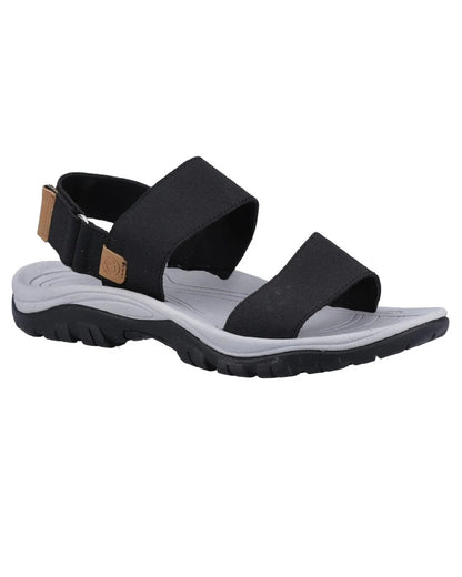 Black coloured Cotswold Alcester Sandals on white background 