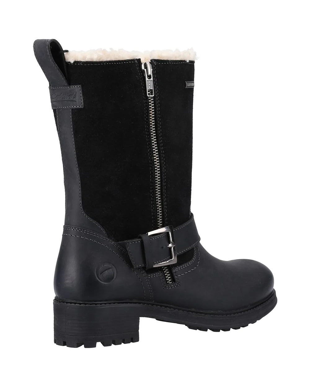 Black coloured Cotswold Alverton Boots on white background 