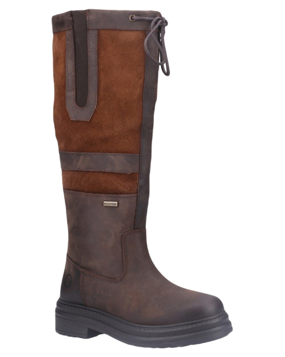 Brown Coloured Cotswold Broadway Boots on White Background
