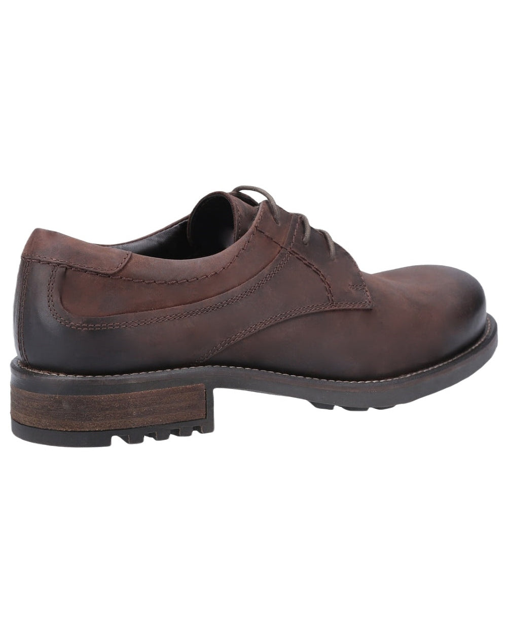 Brown coloured Cotswold Brookthorpe Plain Toe Derby Shoes on white background 