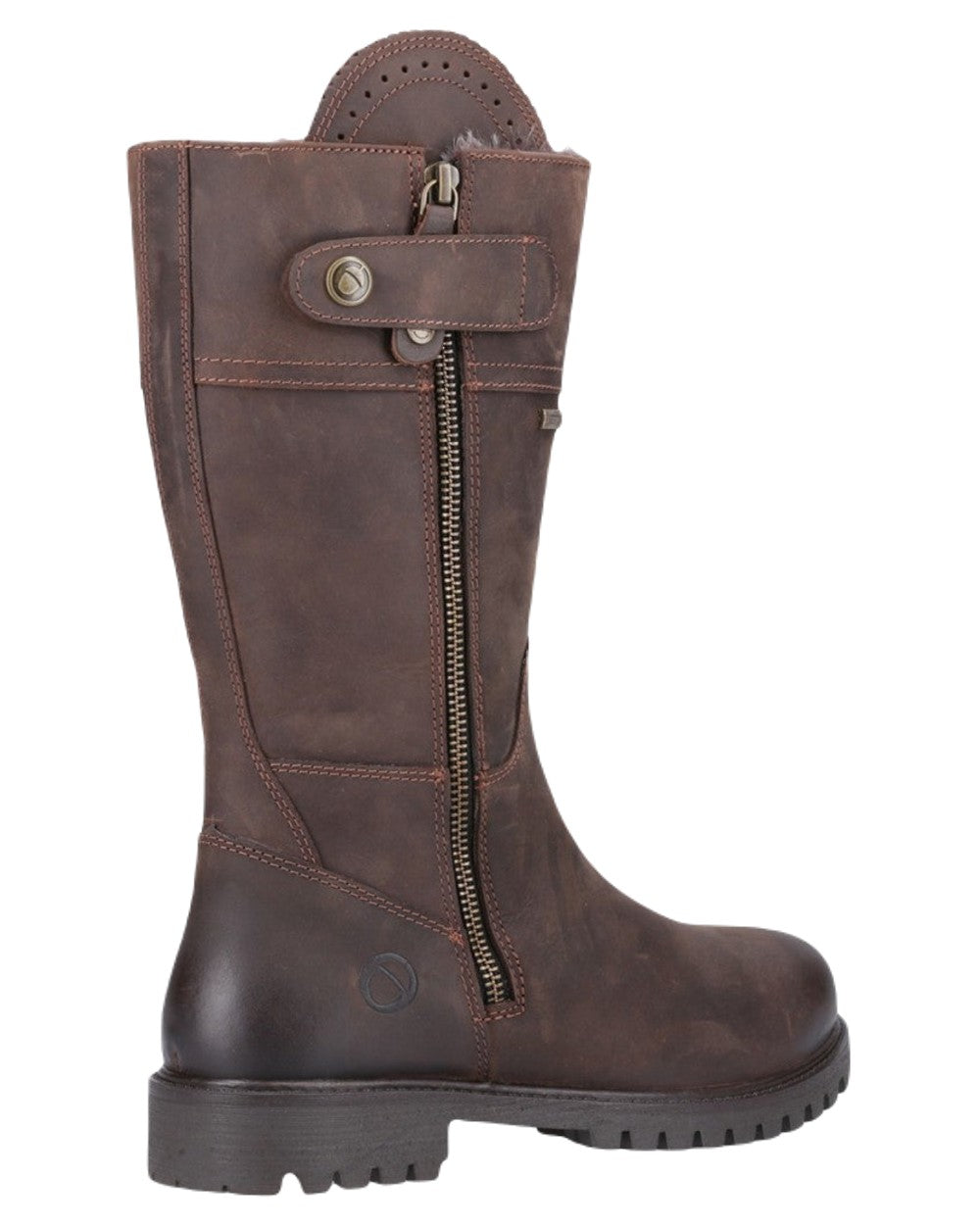 Brown Coloured Cotswold Bushcombe Mid Boots on White Background
