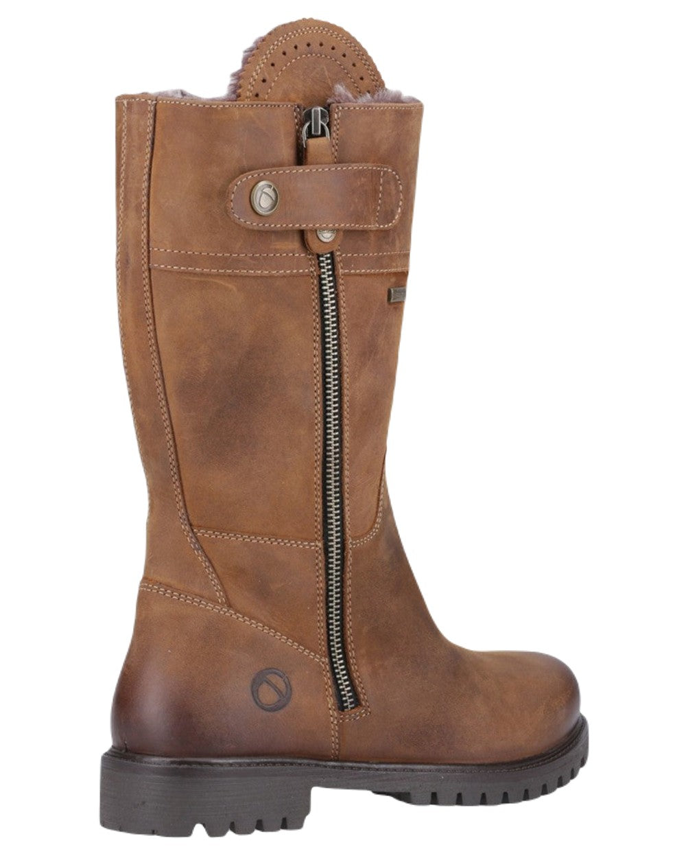 Tan Coloured Cotswold Bushcombe Mid Boots on White Background
