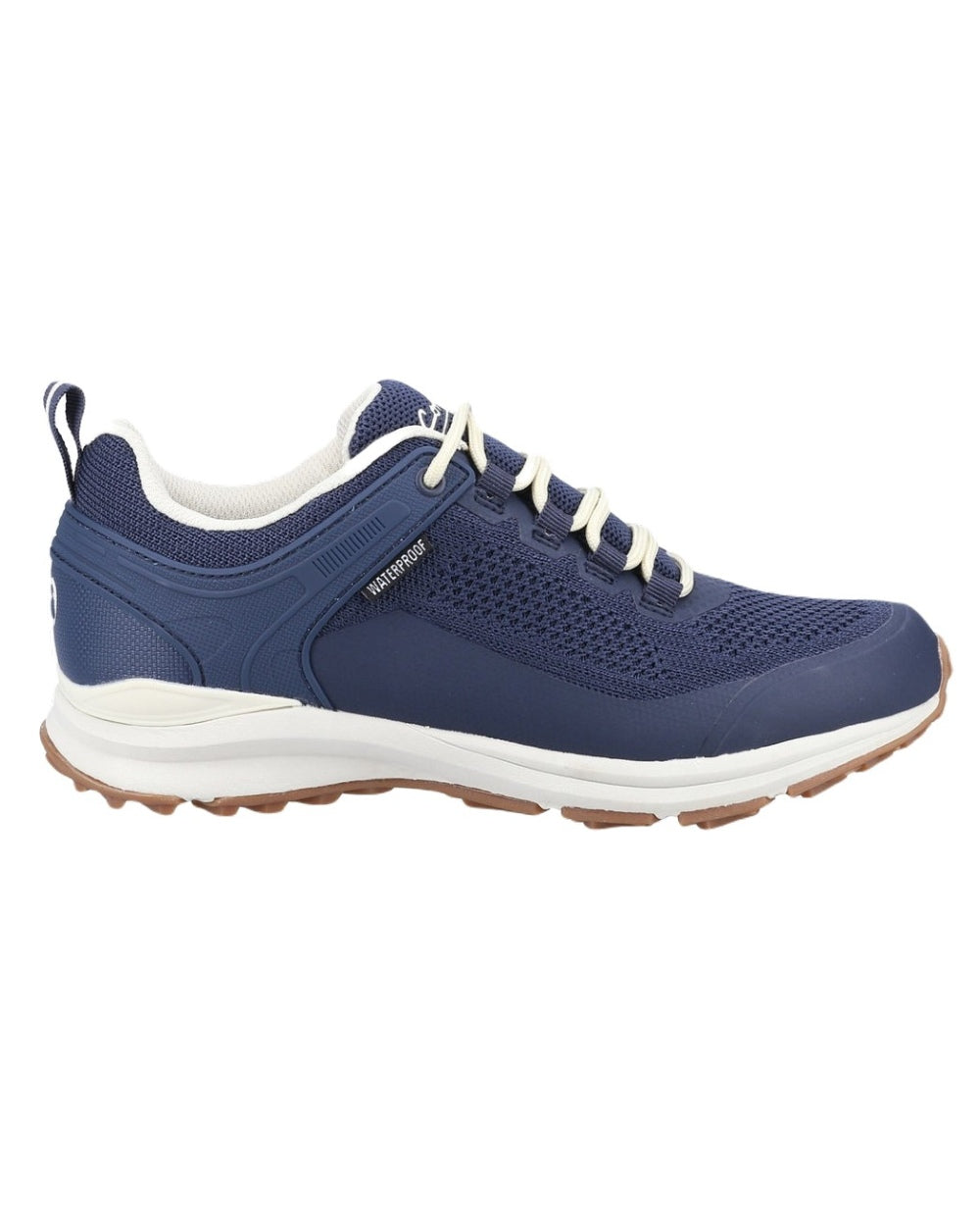 Navy coloured Cotswold Compton Womens Hiking Shoes on white background 