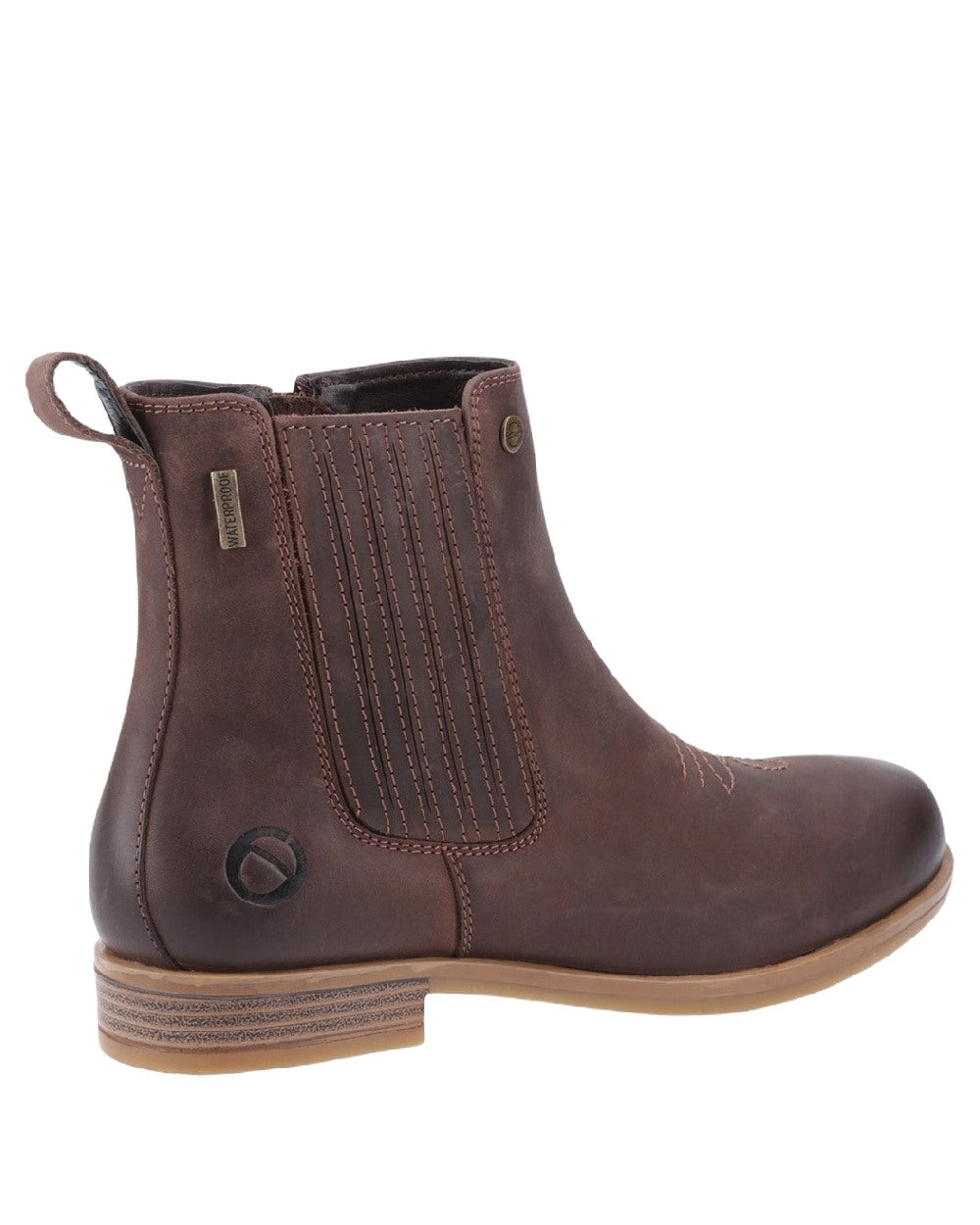Brown Coloured Cotswold Didbrook Ankle Boots on White Background
