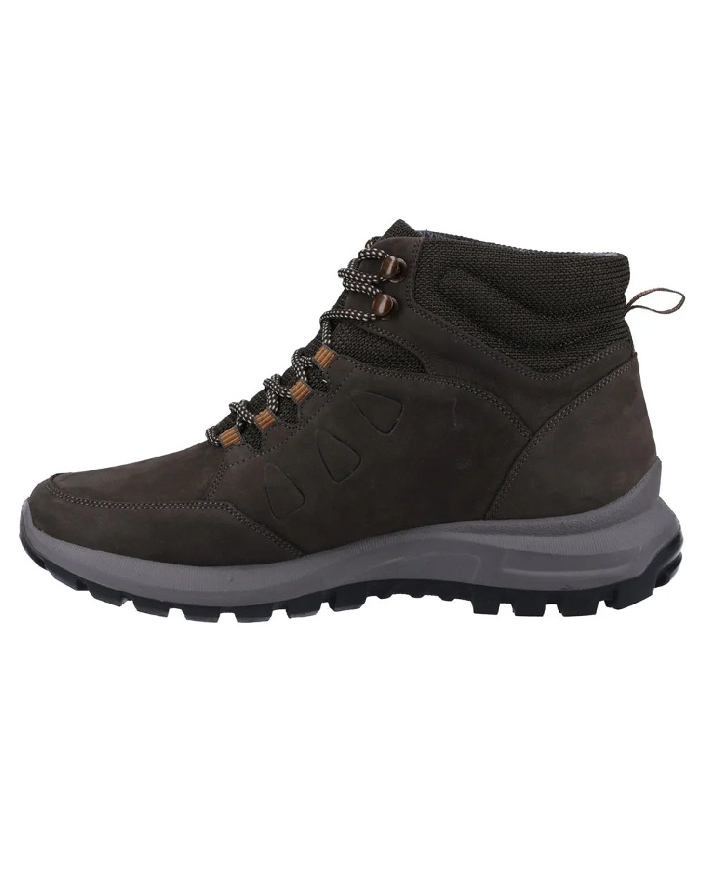 Dark Brown coloured Cotswold Dixton Boots on white background 
