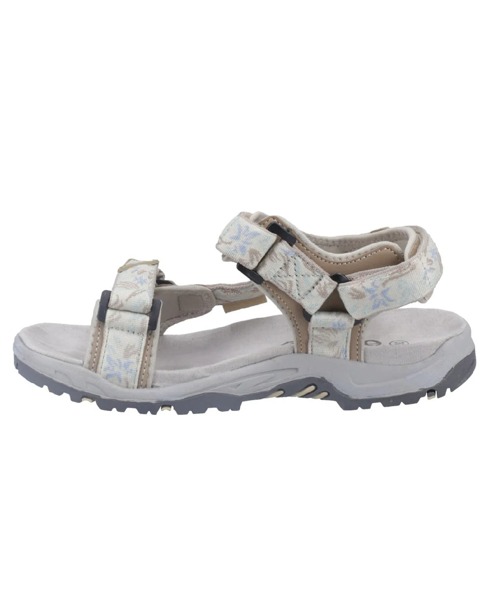 Beige coloured Cotswold Foxcote Sandals on white background 