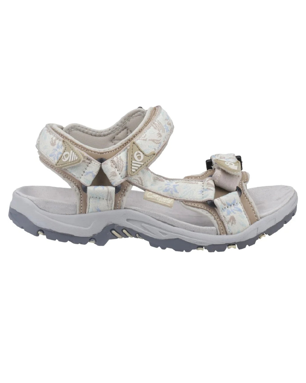 Beige coloured Cotswold Foxcote Sandals on white background 