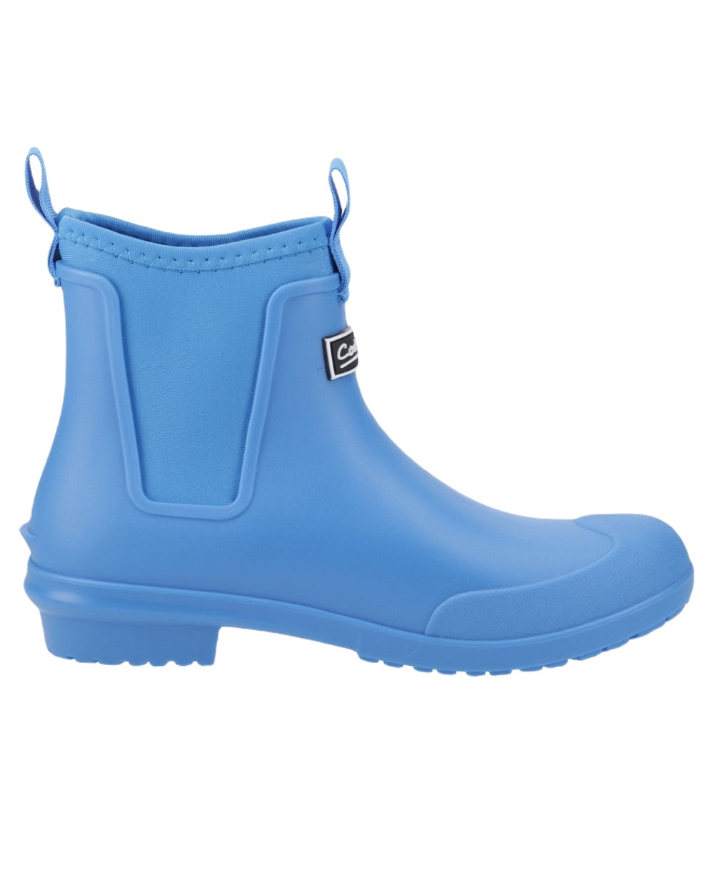 Bright Blue Coloured Cotswold Grosvenor Wellingtons on White Background
