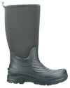 Green coloured Cotswold Kenwood Wellingtons on white background #colour_green