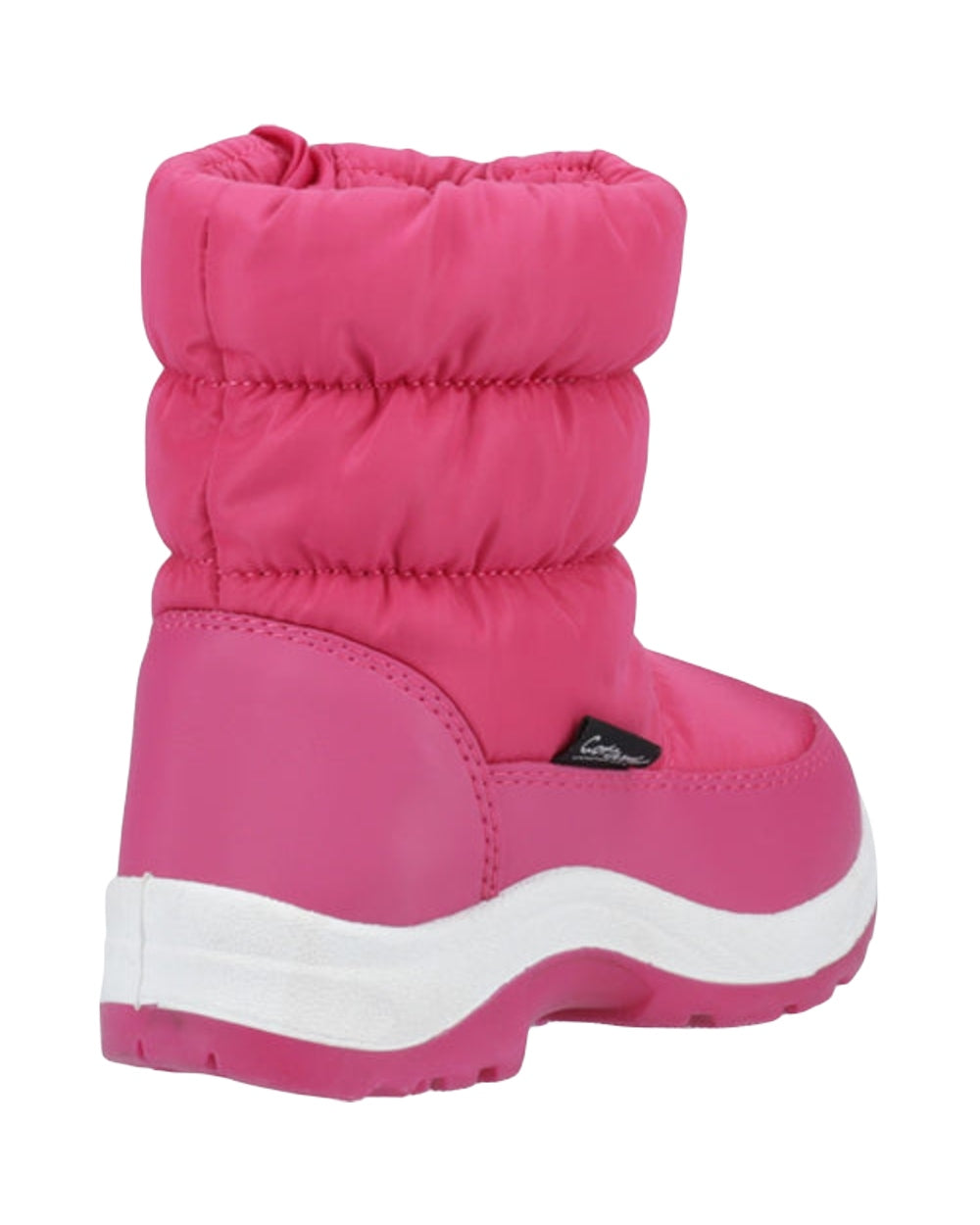Pink Coloured Cotswold Childrens Tirely Snowboots on White Background
