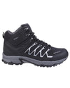 Black coloured Cotswold Mens Abbeydale Mid Hiking Boots on white background #colour_black