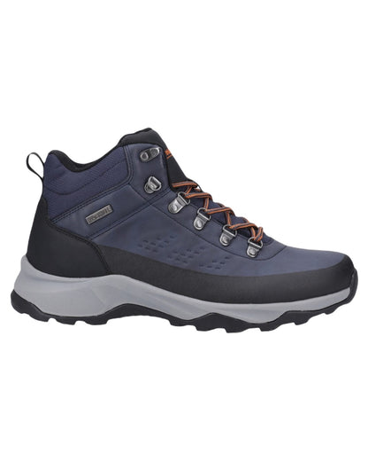 Navy Coloured Cotswold Mens Ryeford Hiking Boots on White Background
