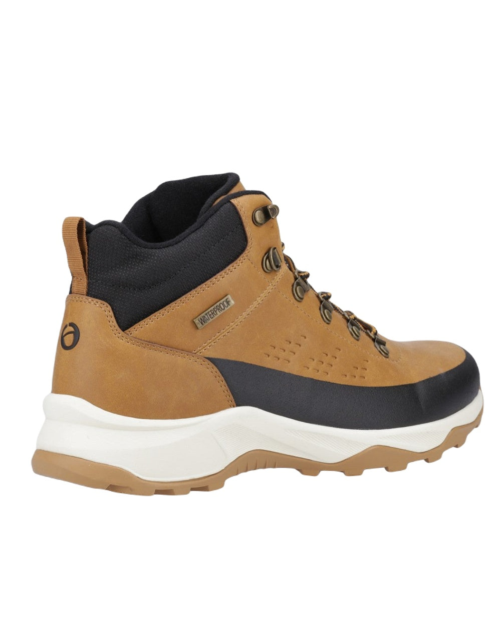 Tan Coloured Cotswold Mens Ryeford Hiking Boots on White Background
