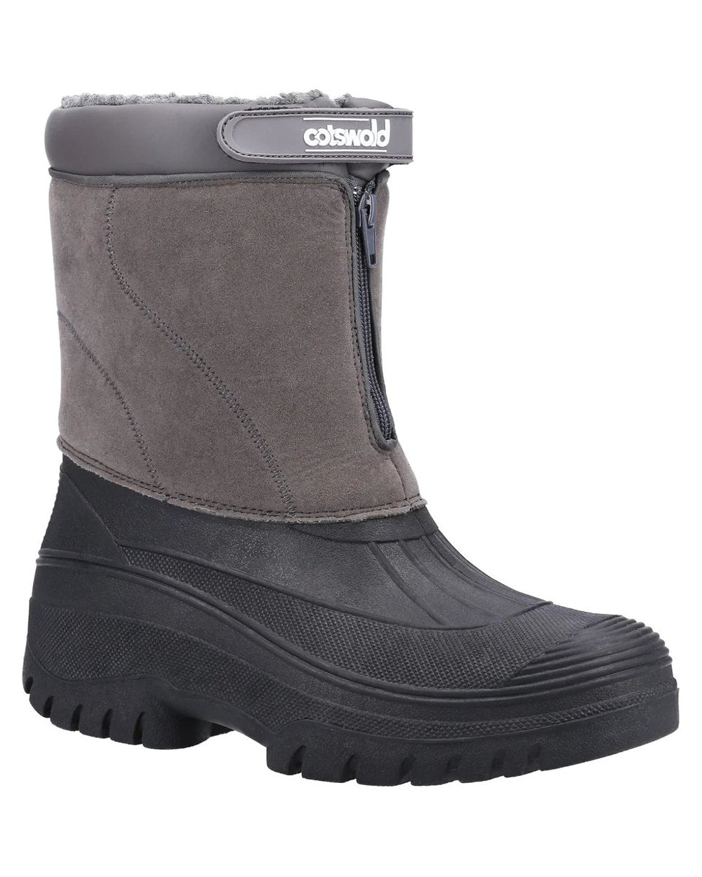 Grey coloured Cotswold Mens Venture Waterproof Winter Boots on white background 