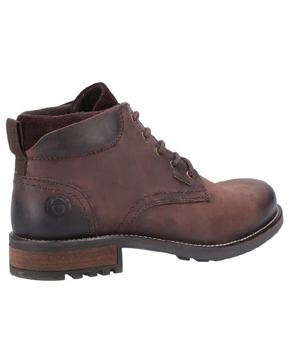 Brown coloured Cotswold Mens Woodmancote Work Boots on white background 