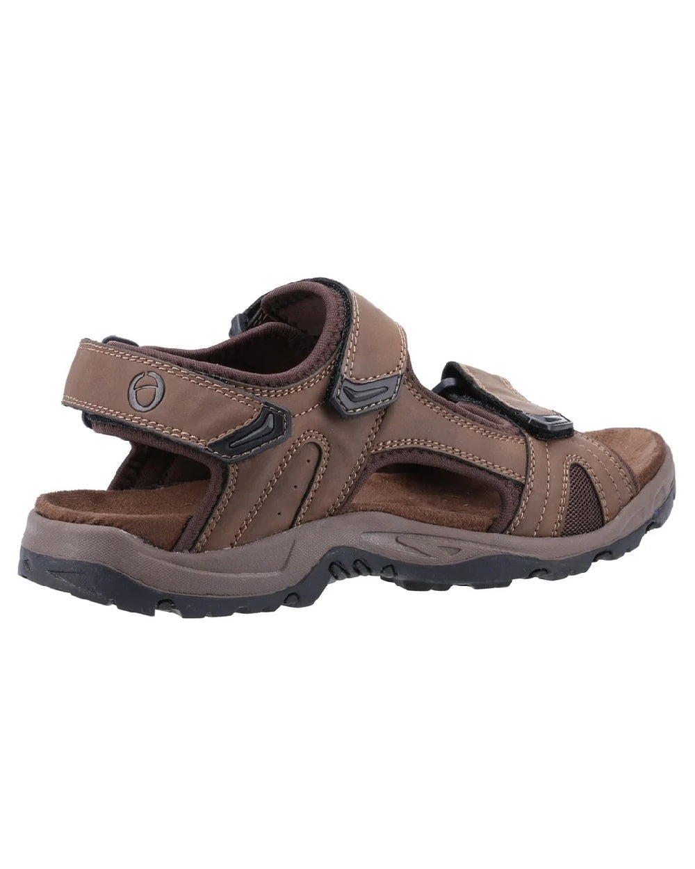 Brown coloured Cotswold Shilton Recycled Sandals on white background 