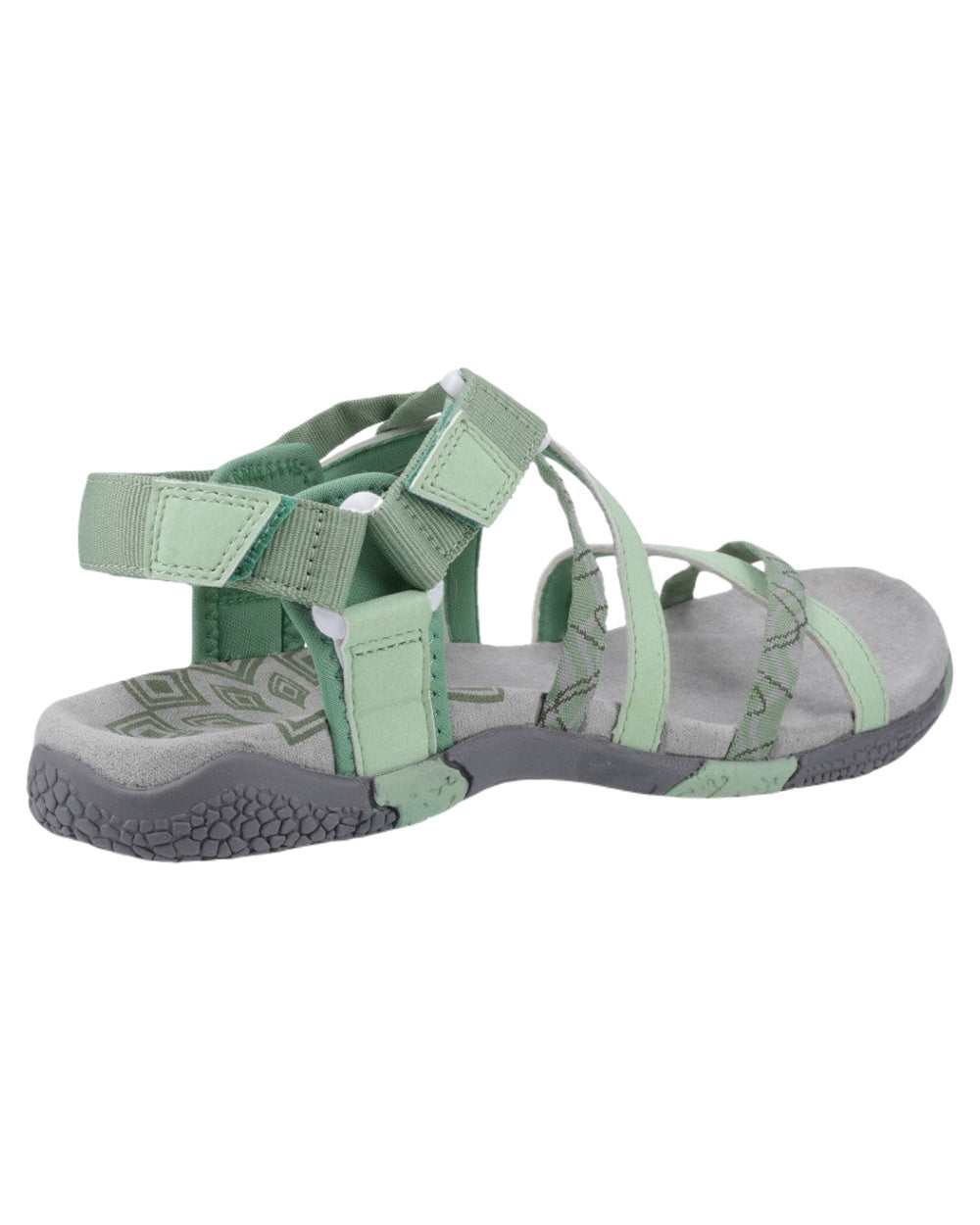 Green Coloured Cotswold Womens Sunhill Sandals on White Background
