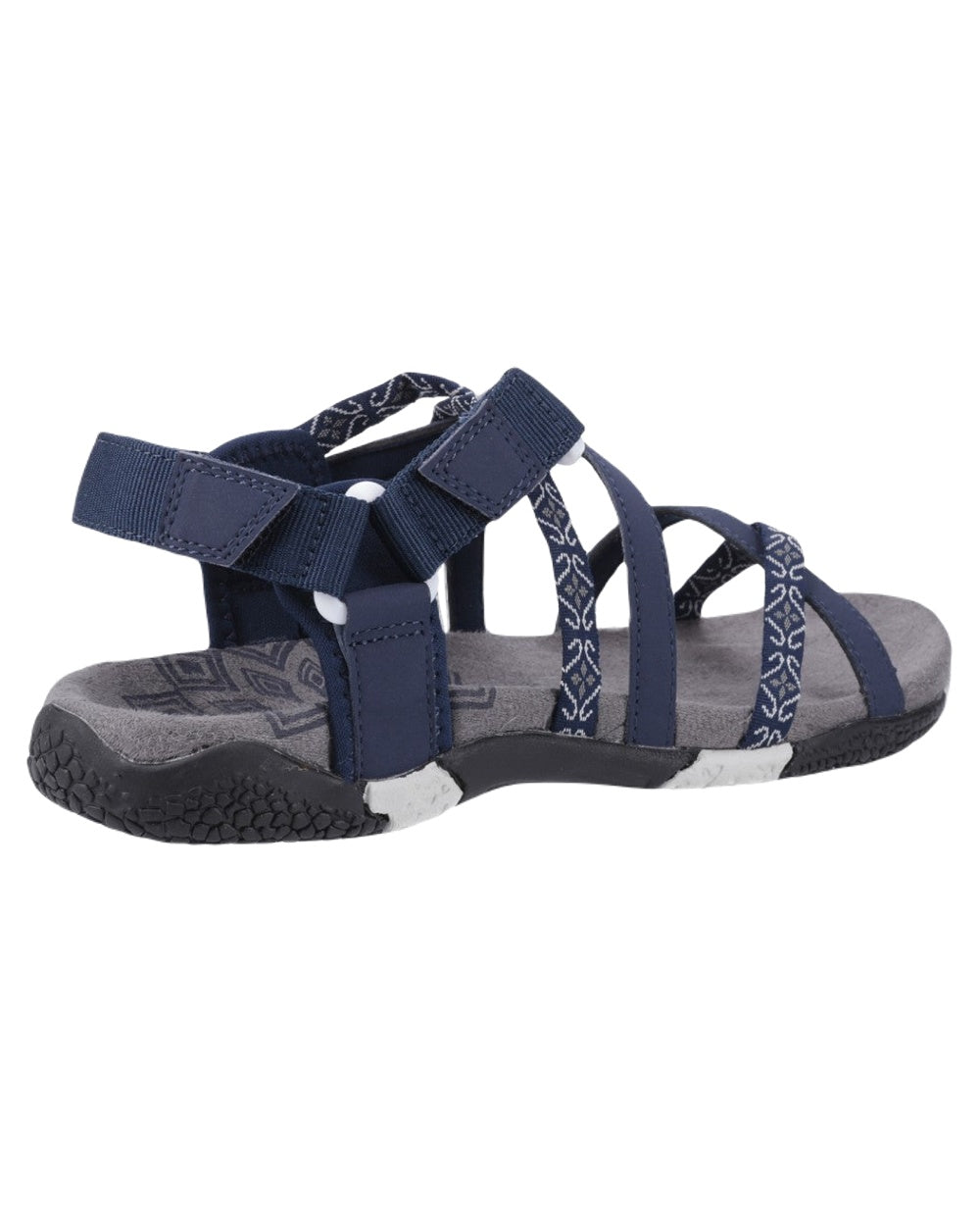 Navy Coloured Cotswold Womens Sunhill Sandals on White Background

