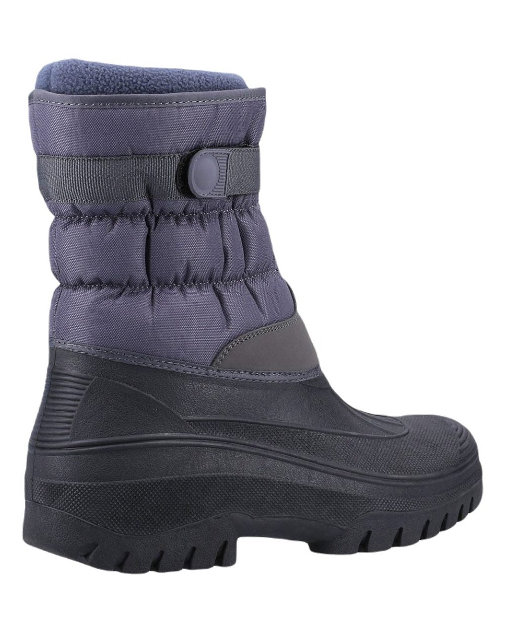 Grey coloured Cotswold Womens Chase Zip Up Winter Boots on white background 