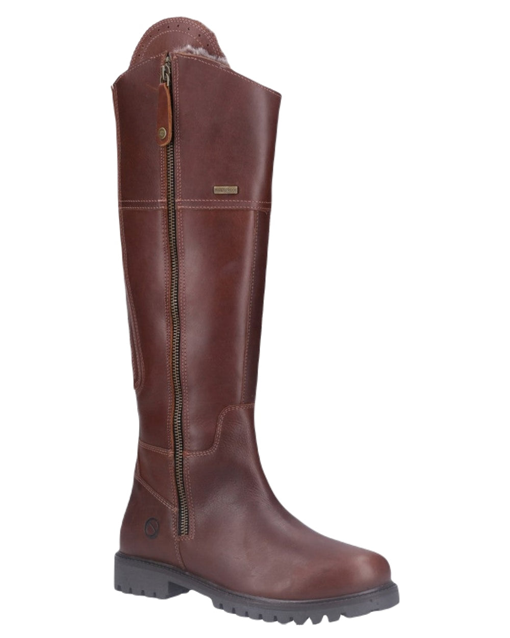 Brown Coloured Cotswold Womens Oldachre Boots on White Background
