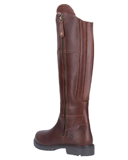 Brown Coloured Cotswold Womens Oldachre Boots on White Background
