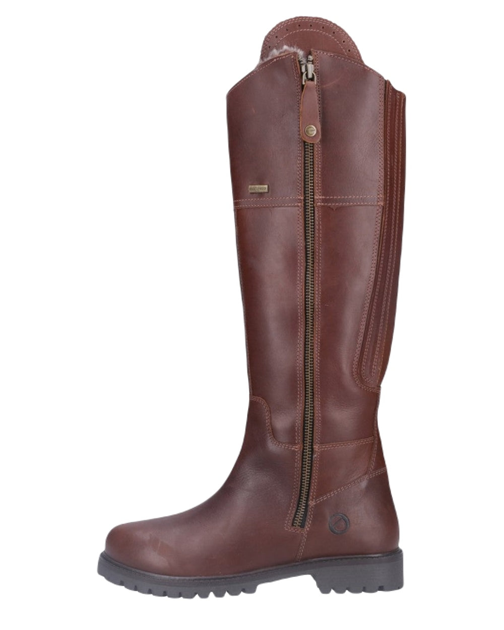 Brown Coloured Cotswold Womens Oldachre Boots on White Background
