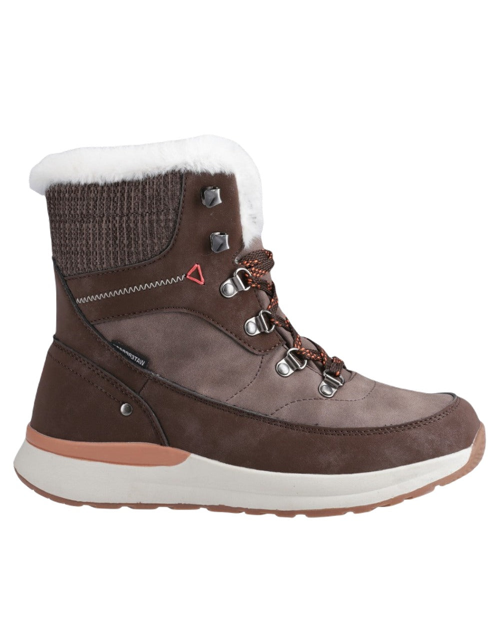 Brown Coloured Cotswold Womens Sheephouse Hiking Boots on White Background
