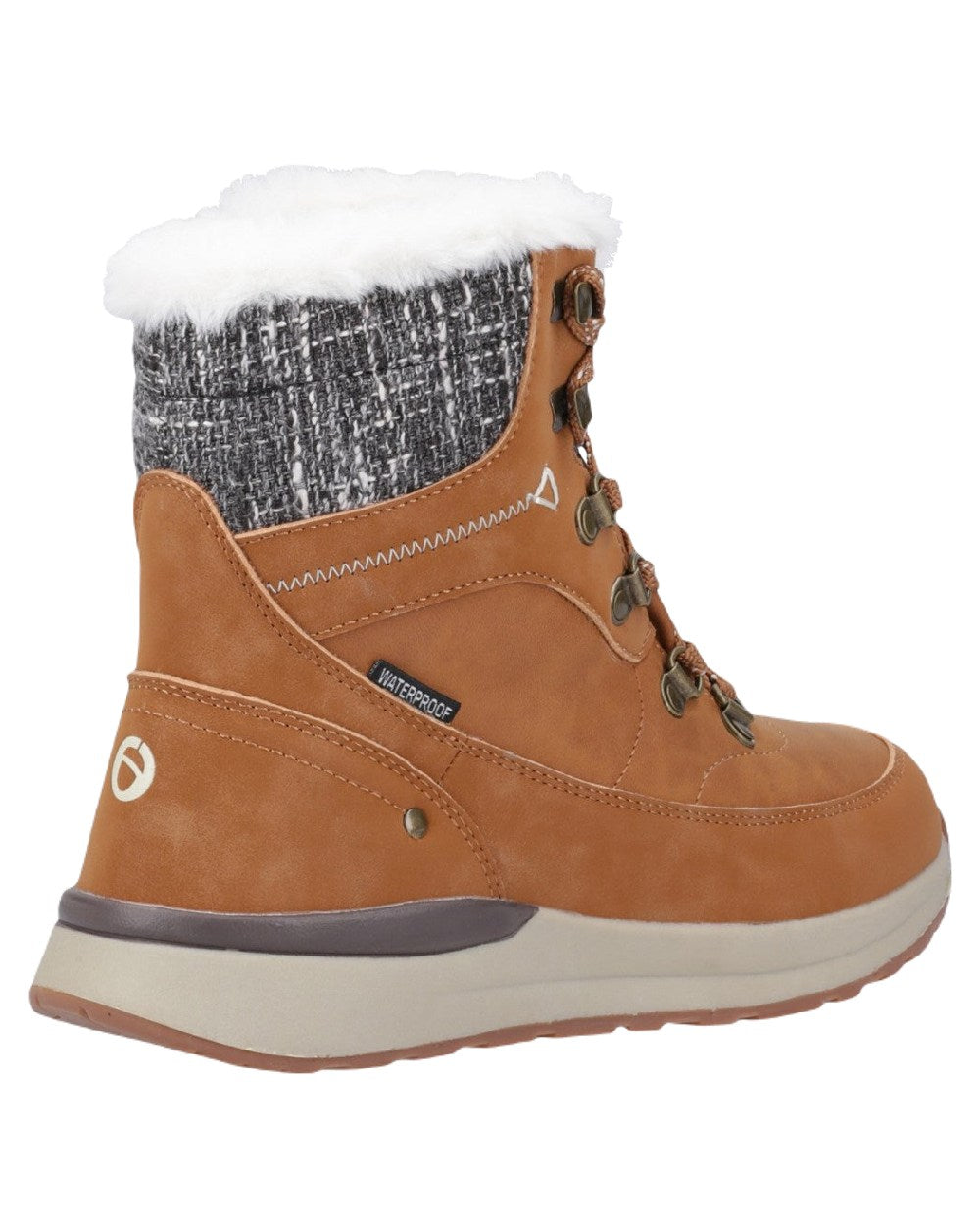 Tan Coloured Cotswold Womens Sheephouse Hiking Boots on White Background
