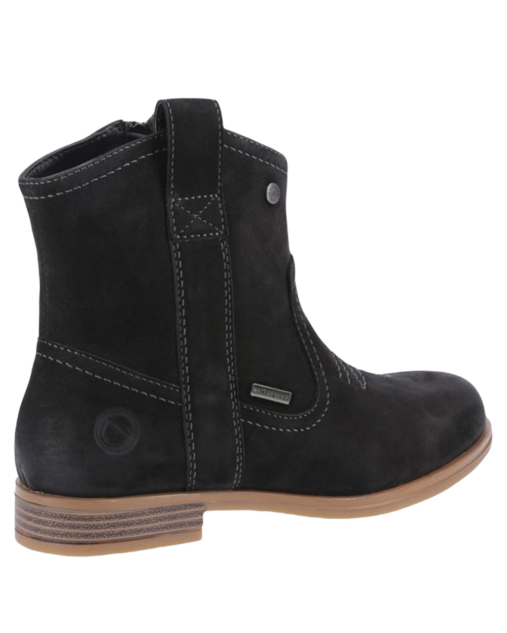 Black Coloured Cotswold Womens Signet Ankle Boots on White Background
