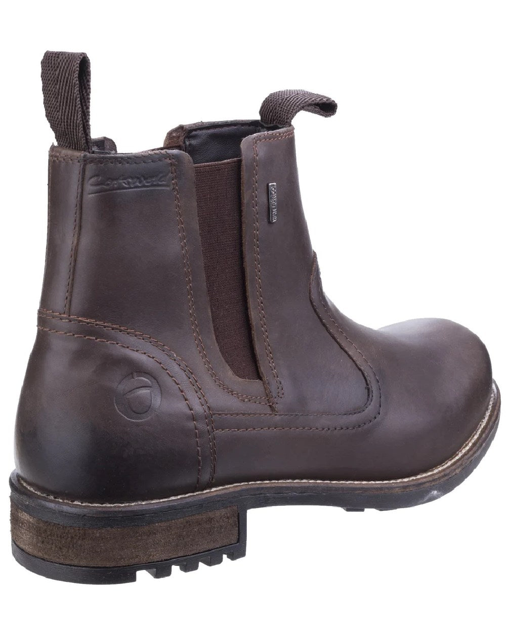 Brown Coloured Cotswold Worcester Chelsea Boots on White Background
