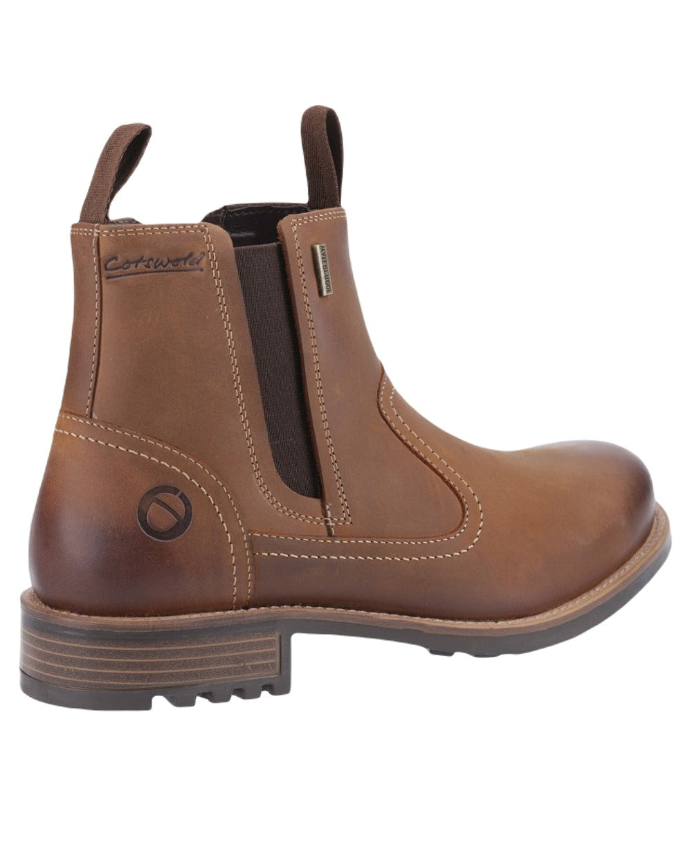 Light Brown Coloured Cotswold Waterlane Shoes on White Background
