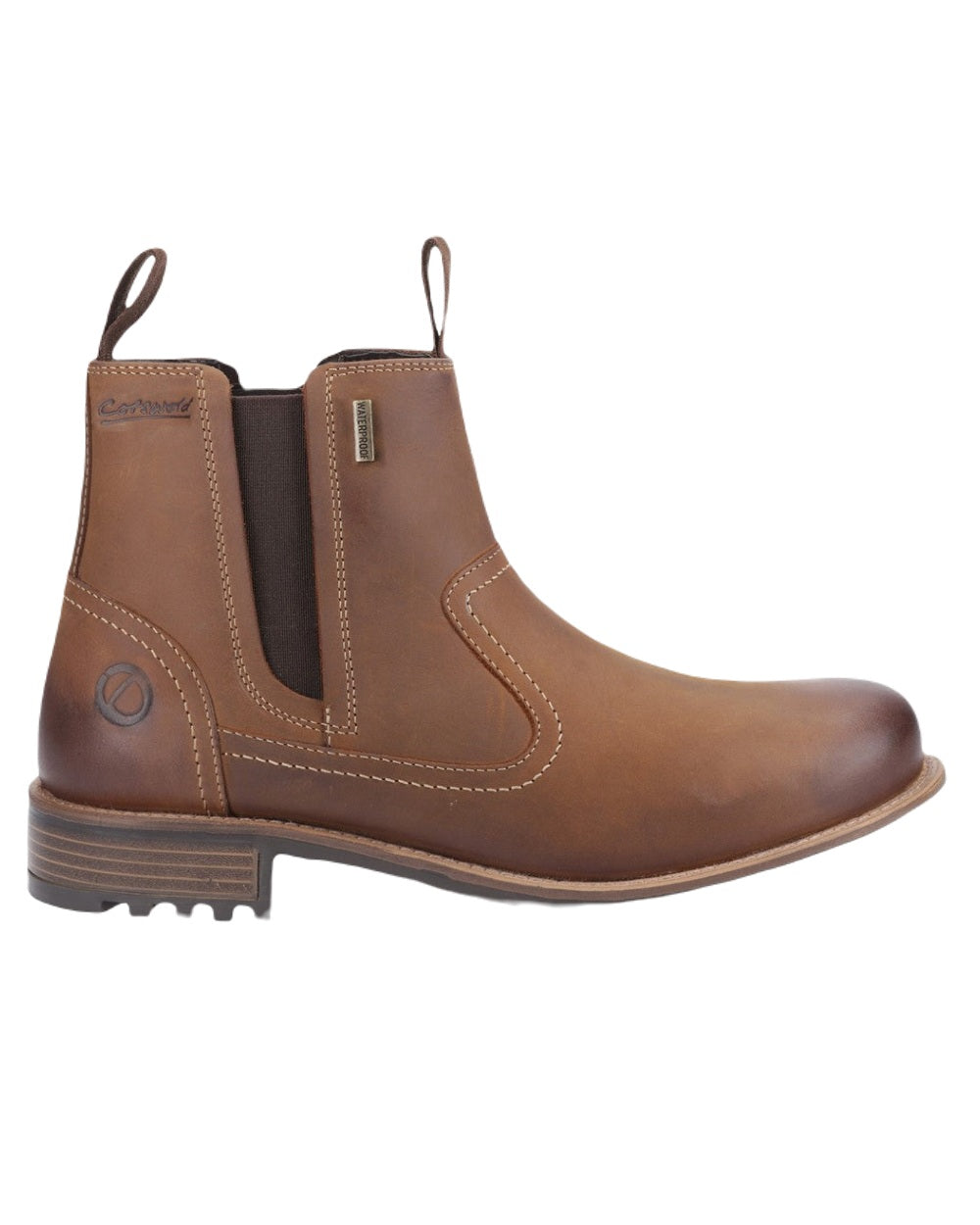 Light Brown Coloured Cotswold Waterlane Shoes on White Background
