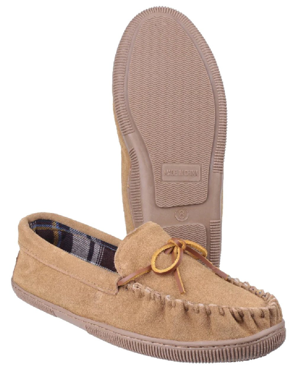 Cotswold Alberta Moccasin Slippers in Beige 