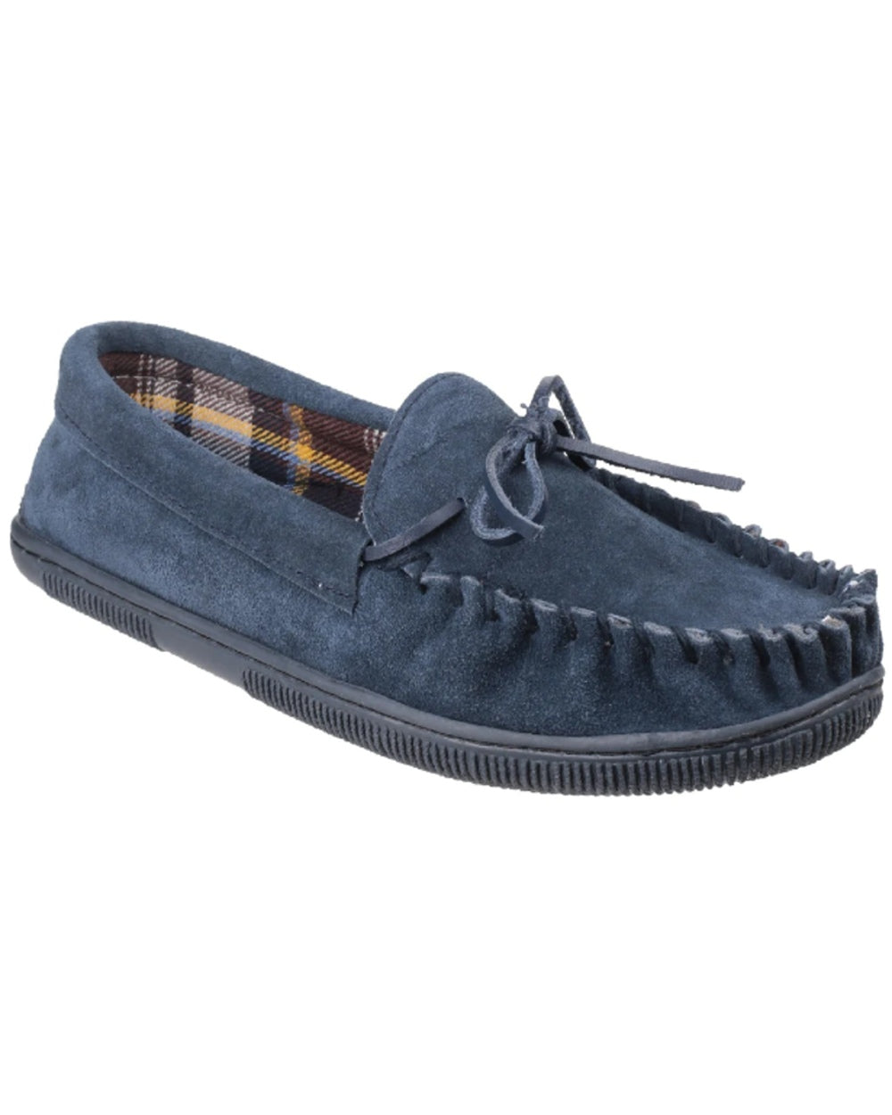 Cotswold Alberta Moccasin Slippers in Navy 