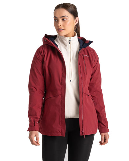Mulberry Jam Coloured Craghoppers Caldbeck Ladies Jackets On A White Background 