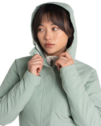 Meadow Haze Coloured Craghoppers Caldbeck Womens Waterproof Thermal Jacket On A White Background 